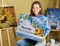 Figured'Art Paint by Numbers for Adults with Frame Sunflower In Full Bloom 16"x20" - Craft Art Painting DIY Kit Canvas Already Stretched on a Wooden Frame